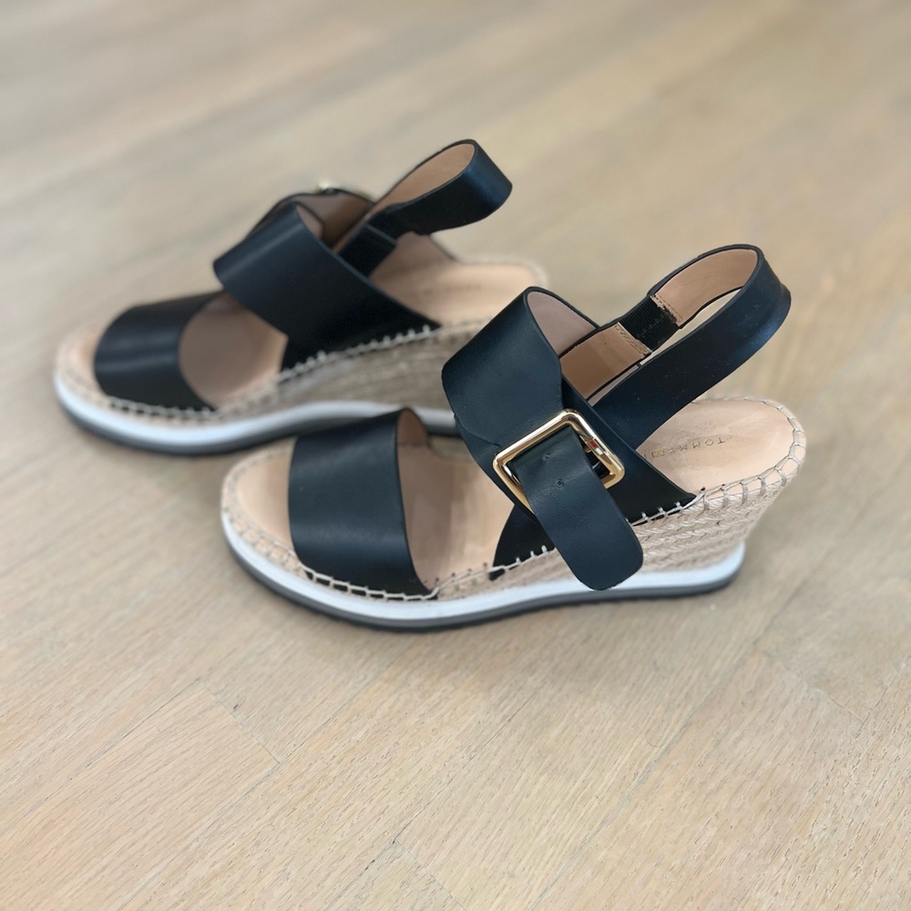 Tommy Hilfiger Black Wedge Shoes